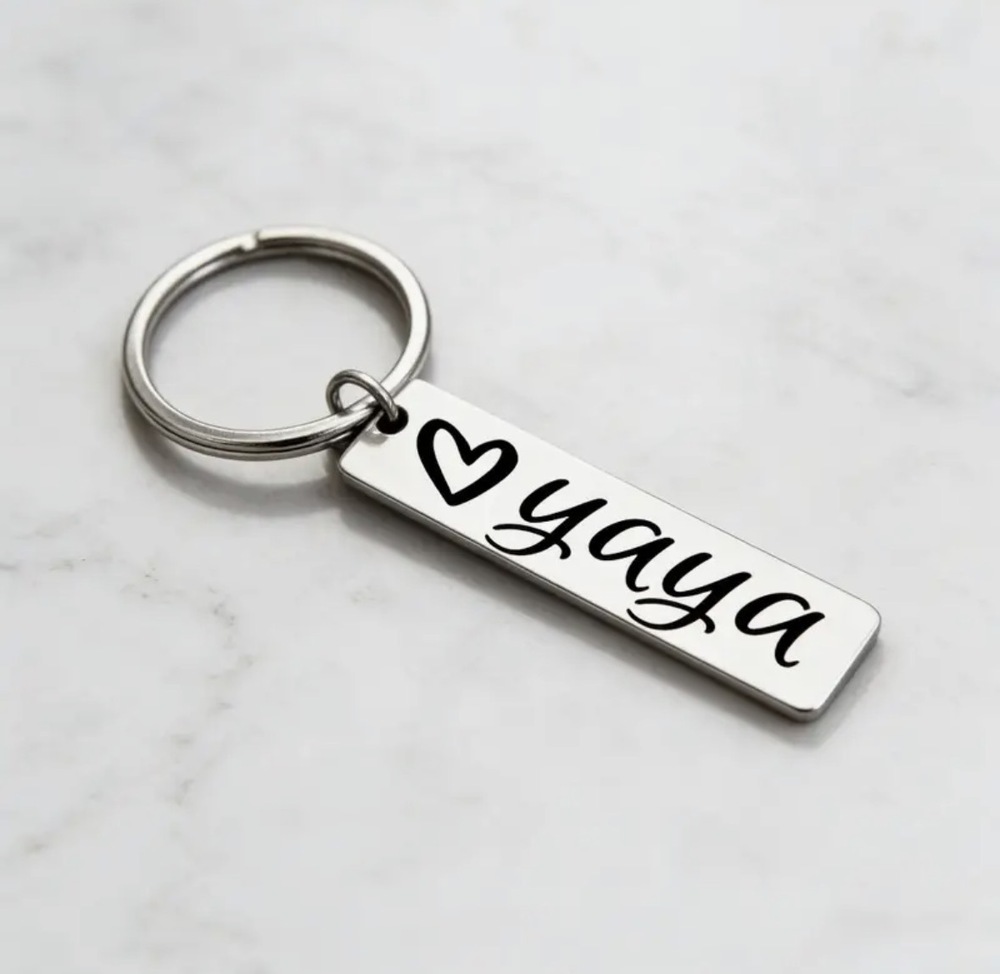 3/$25 Yaya Grandma Grandmother Greek Stainless Steel Keychain NEW